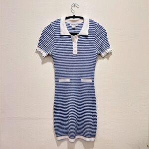 Urban Revivo Vintage Plaid Polo Collar Dress Size S